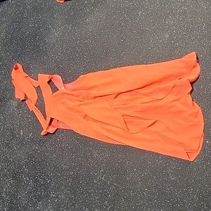 Dainty Hooliagn Coral tie behind the neck dress